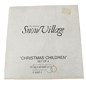 Snow Village Christmas Children Set of 4 Department 56 Holiday‎ Decor